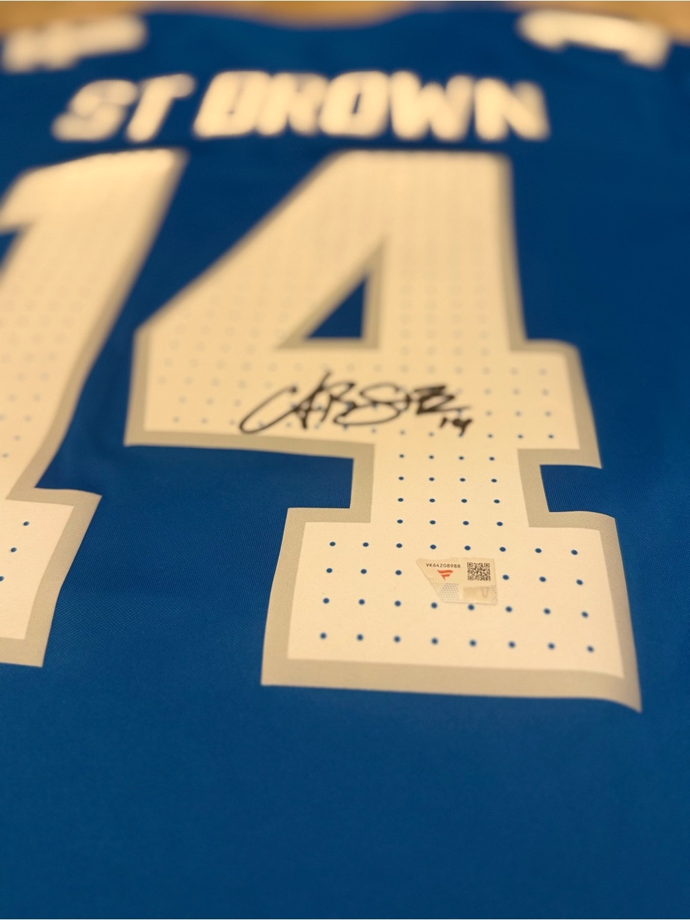 Limited Edition Hand Autographed Amon-Ra St. Brown Lions Official Playing Jersey - Picture 6 of 8